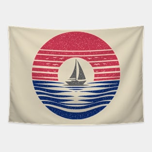 Sunset Sailing Tapestry