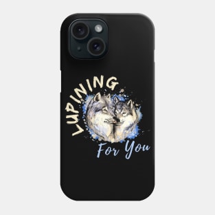 Lupining for you design with light text with wolf couple (MD23QU001d) Phone Case