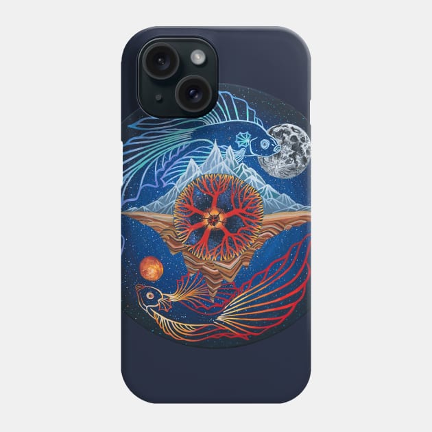 Balance pisces zodiac sign Phone Case by ruta13art