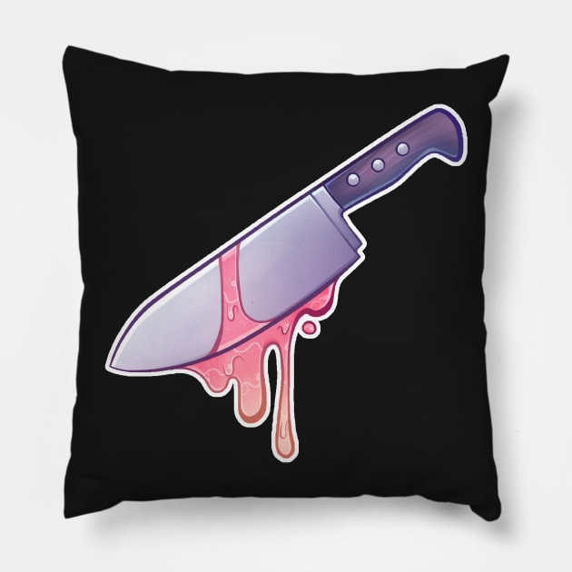 Knife Emoji Pillow by forbrannir