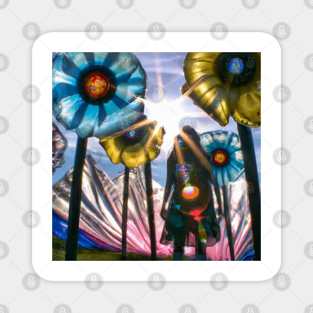 Cellophane Flowers: Lucy in the Sky Design Magnet by Prints Charming