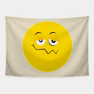 Emoji - drunken sick face Tapestry