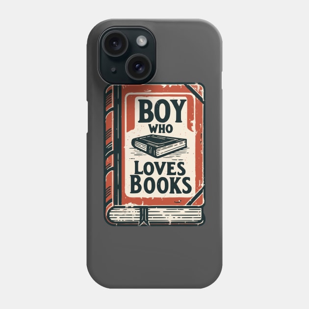 Boy Who Loves Books Phone Case by ZombieTeesEtc