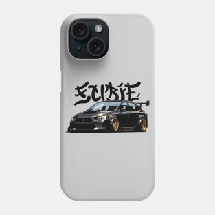 Impreza WRX Car Art - Subaru STI Widebody Modified JDM Car Phone Case