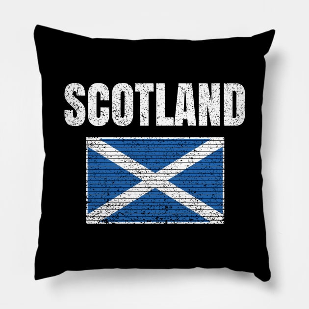 Scottish National Flag Vintage Scotland Country Gift Pillow by Grabitees