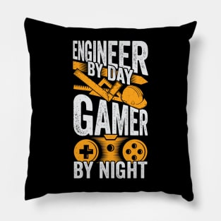 Engineer By Day Gamer By Night Pillow