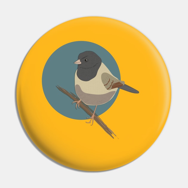 Dark Eyed Junco Bird Pin by Little Birds