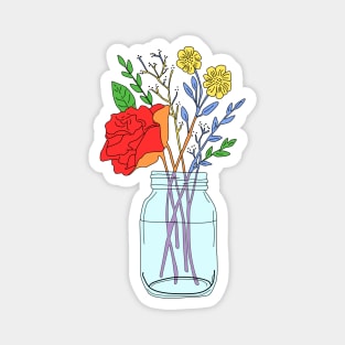 Gay Pride Flower Bouquet Magnet