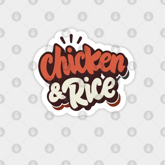 Chicken and Rice Magnet by ThesePrints