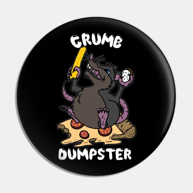 Crumb Dumpster Fat Rat Pin by SNK Kreatures