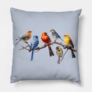 Backyard Birds Bird Watching Watcher on a Branch Birder Pillow