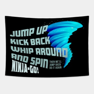 Ninjago Spinjitzu Blue Fan-Art Tapestry