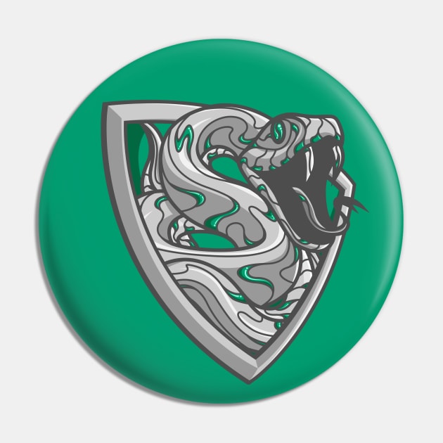 silver and emerald serpent shield of ambition Pin by FamiFriki_V