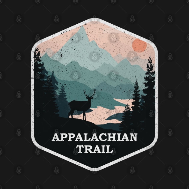 Vintage Appalachian Trail Retro Hiking Mountains Souvenir by kalponik