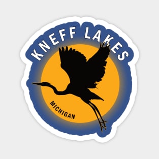 Kneff Lakes in Michigan Heron Sunrise Magnet