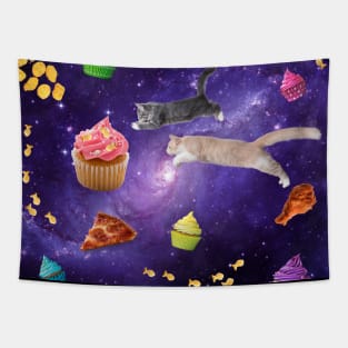 Cats N' Cupcakes in Space Tapestry