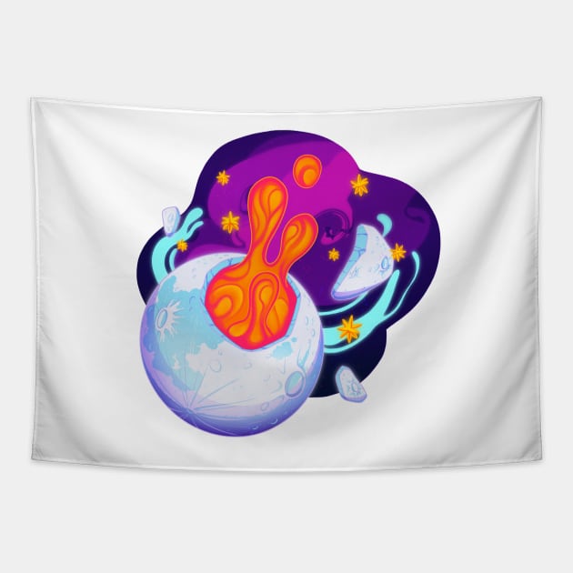 Moon Burst Tapestry by ghostremnant