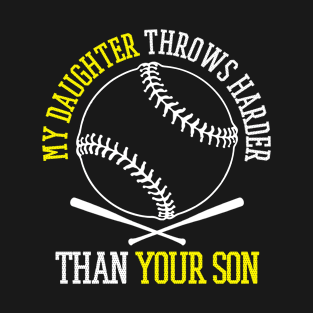 Laugh Out Loud With Our Funny Baseball Daughter Art T-Shirt