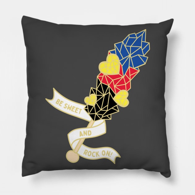 Rock Candy - Polyamory Pride Pillow by Razumi Yazura