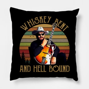 Hank Art Jr Whiskey Bent and Hell Bound Pillow