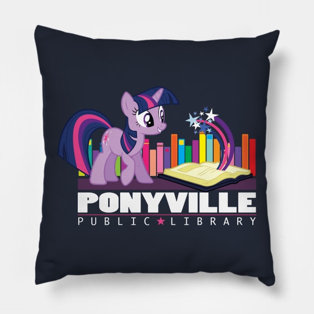 Ponyville Public Library Pillow by reidavidson