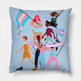 Trans pride Pillow