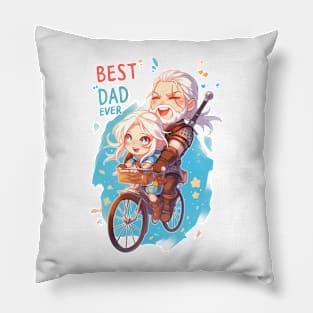 Best Dad Ever - Father's Day - Witcher Pillow