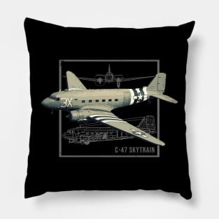 C-47 Skytrain Dakota | Military transport plane Pillow