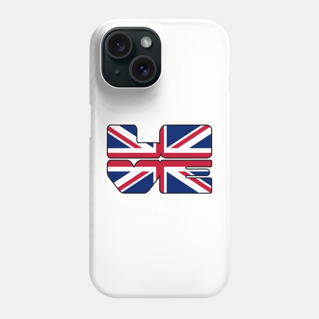 Love Great Britain - Union Jack Phone Case by SolarCross