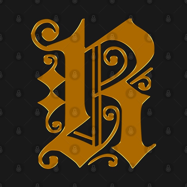 Golden Letter R by The Black Panther