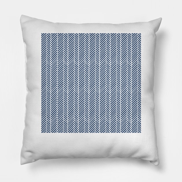 Herring Navy Blue Pillow by ProjectM