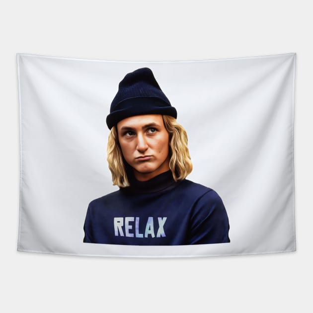 SPICOLI SAYS RELAX Tapestry by darklordpug