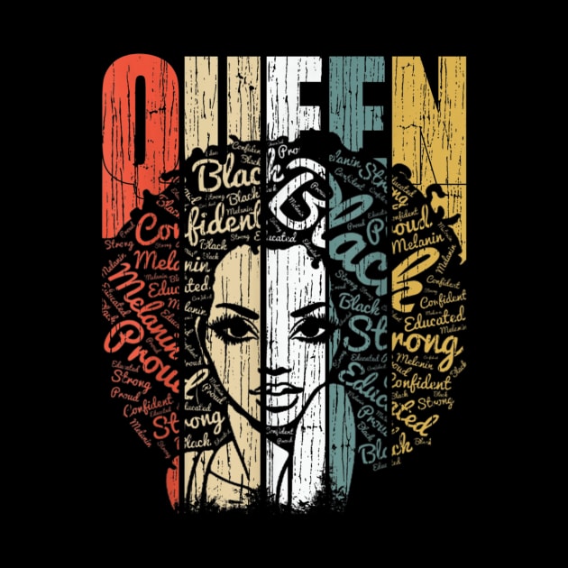 African American Shirt For Educated Strong Black Woman Queen T shirt by Tisine