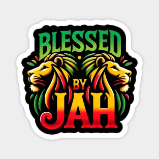 Blessed by Jah Rasta Colors, African Lion Magnet