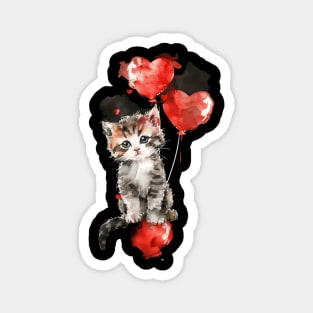 Cat Rainbow Confetti Magnet