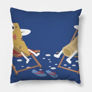 Mac and Cheese on Lounge Deck Chair Pillow