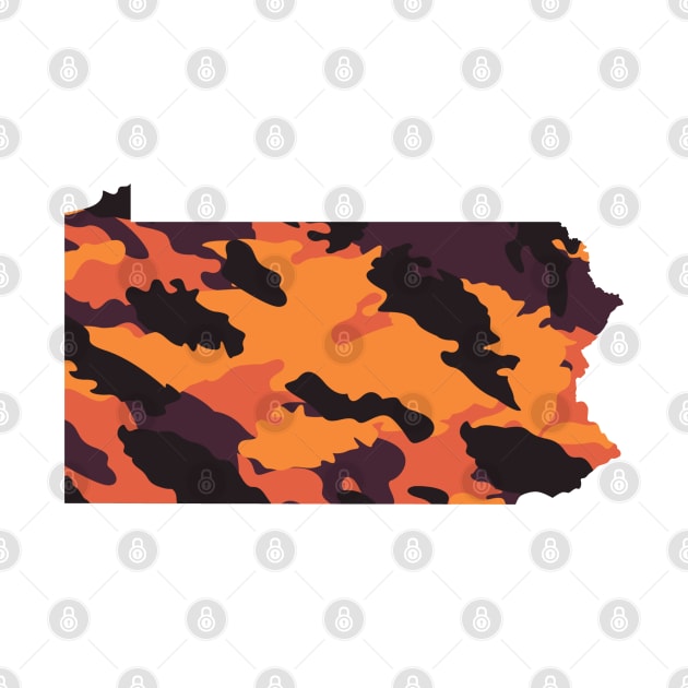 Pennsylvania Camo Orange by GreenGuyTeesStore