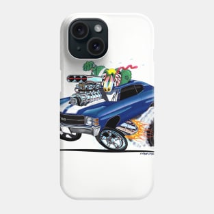 MONSTER MUSCLE 1971 Chevelle Blue Phone Case