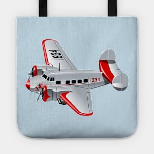 Cartoon retro plane Tote