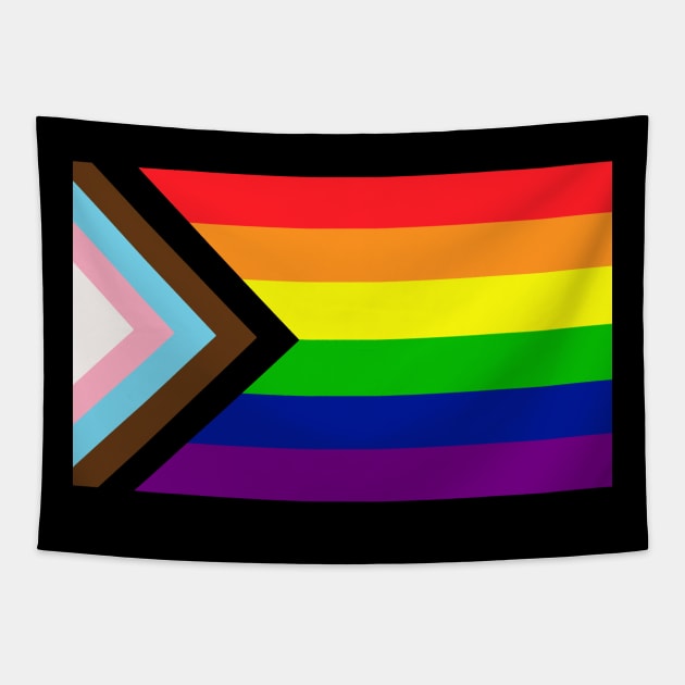 Progress Pride Flag Tapestry by NYXFN