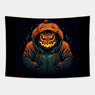 angry pumpkinman Tapestry