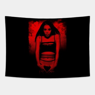 red vintage Aaliyah Tapestry