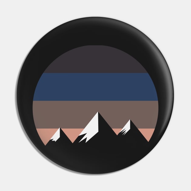 Snow capped Mountains Pin by DesignerDallas