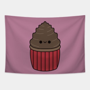 Cute Chocolate Cupcake - Kawaii Cupcake Tapestry