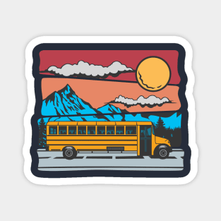 School Bus Adventures Magnet