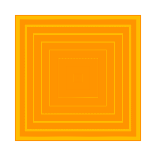 Bullseye Pattern no.6 Alternating Orange and Yellow Lines by Neil Feigeles