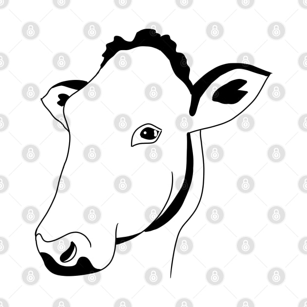 Cow portrait by Antiope