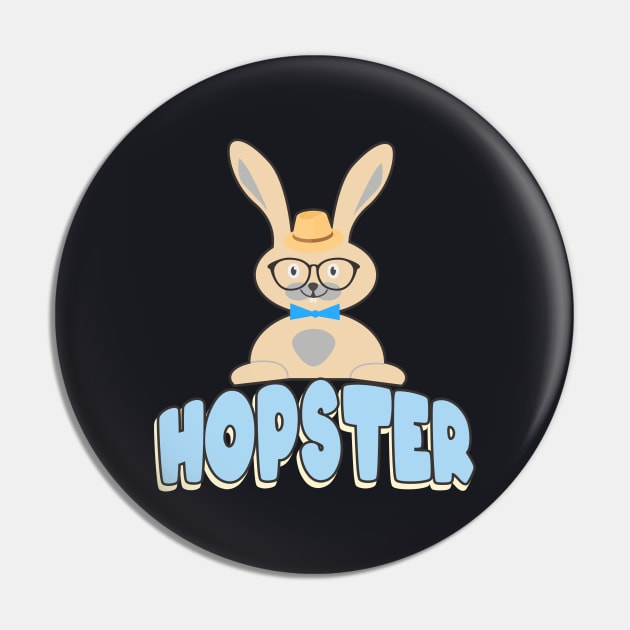 Funny Hipster Bunny Pin by Foxxy Merch