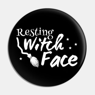 Resting Witch Face Pin