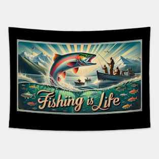 Love of Fishing . Tapestry